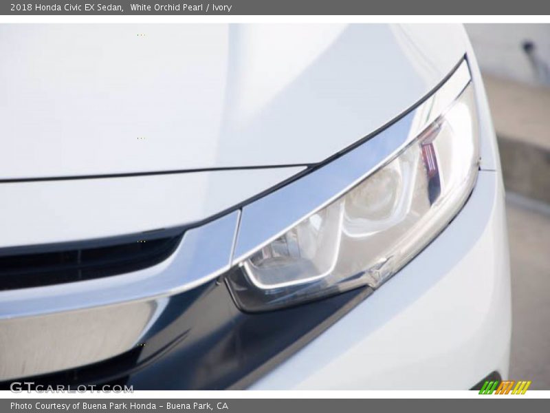 White Orchid Pearl / Ivory 2018 Honda Civic EX Sedan