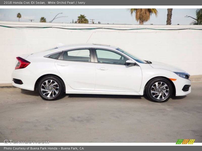 White Orchid Pearl / Ivory 2018 Honda Civic EX Sedan