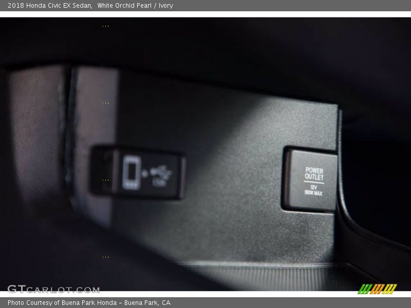 White Orchid Pearl / Ivory 2018 Honda Civic EX Sedan