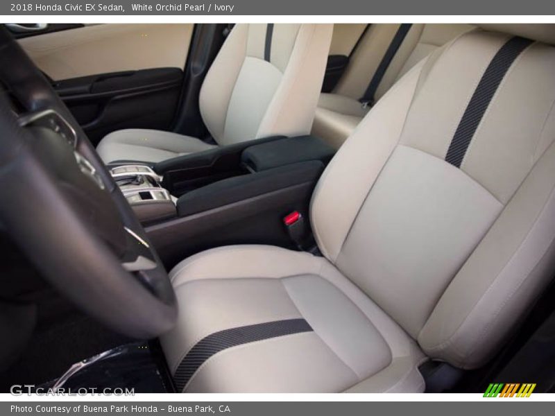 White Orchid Pearl / Ivory 2018 Honda Civic EX Sedan