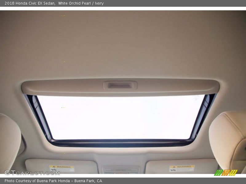 White Orchid Pearl / Ivory 2018 Honda Civic EX Sedan