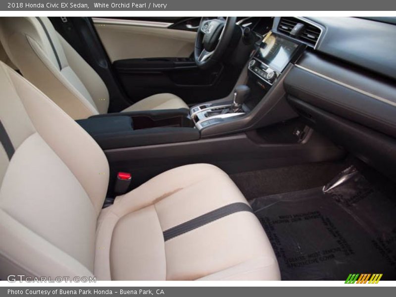 White Orchid Pearl / Ivory 2018 Honda Civic EX Sedan