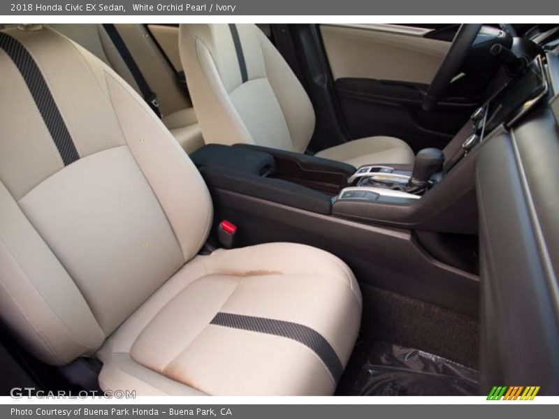 White Orchid Pearl / Ivory 2018 Honda Civic EX Sedan