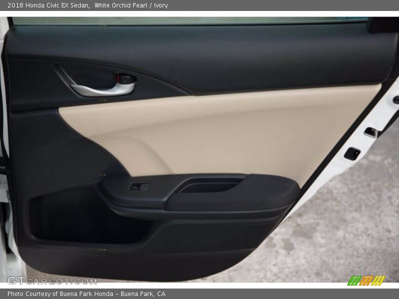 White Orchid Pearl / Ivory 2018 Honda Civic EX Sedan