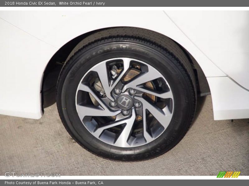 White Orchid Pearl / Ivory 2018 Honda Civic EX Sedan