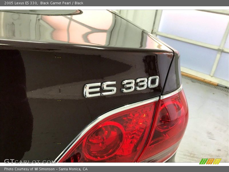 Black Garnet Pearl / Black 2005 Lexus ES 330