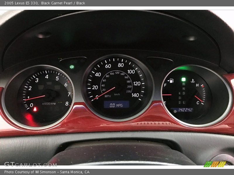Black Garnet Pearl / Black 2005 Lexus ES 330