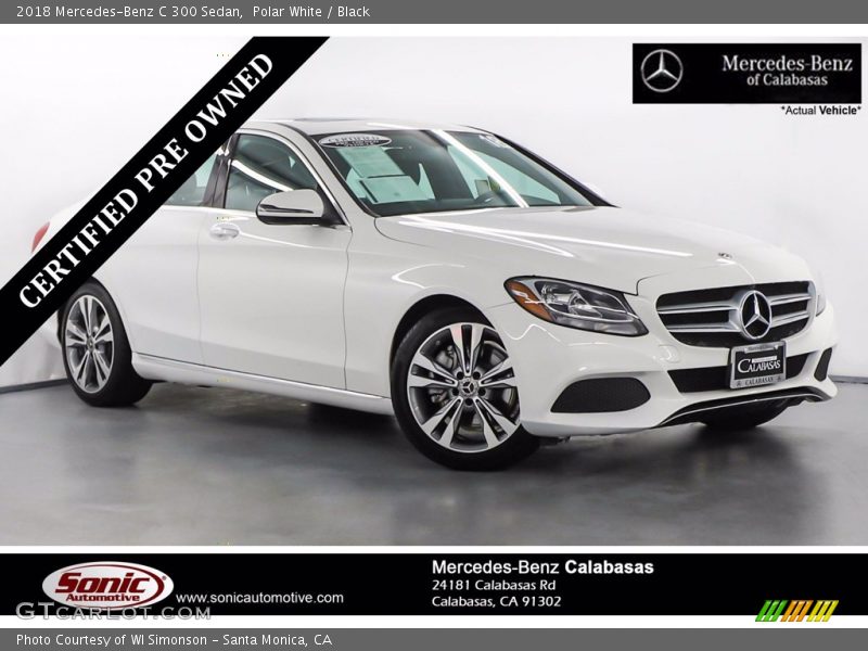 Polar White / Black 2018 Mercedes-Benz C 300 Sedan