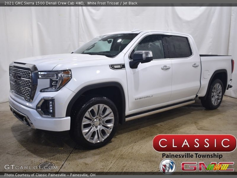 White Frost Tricoat / Jet Black 2021 GMC Sierra 1500 Denali Crew Cab 4WD