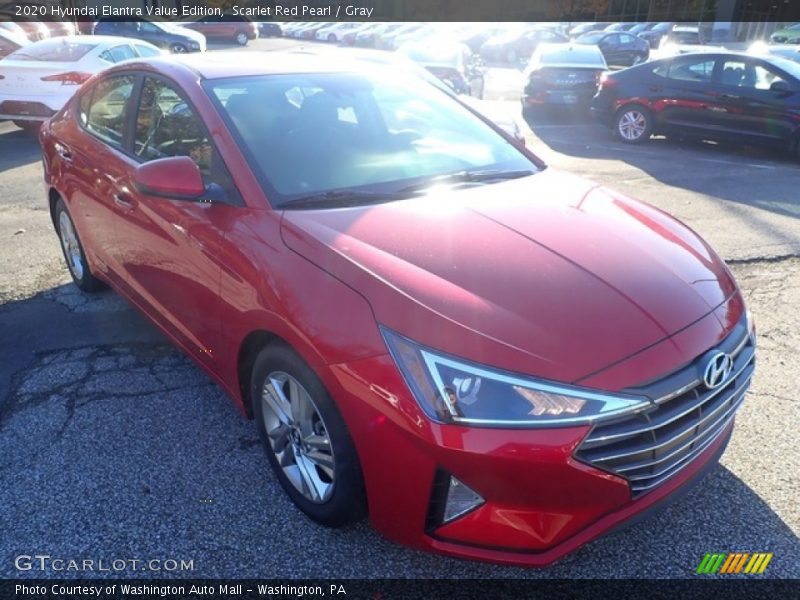 Scarlet Red Pearl / Gray 2020 Hyundai Elantra Value Edition