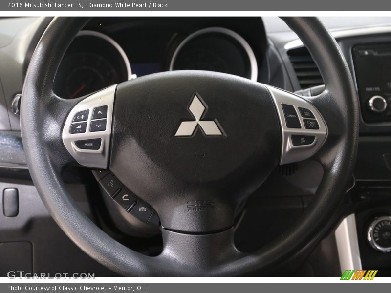 Diamond White Pearl / Black 2016 Mitsubishi Lancer ES