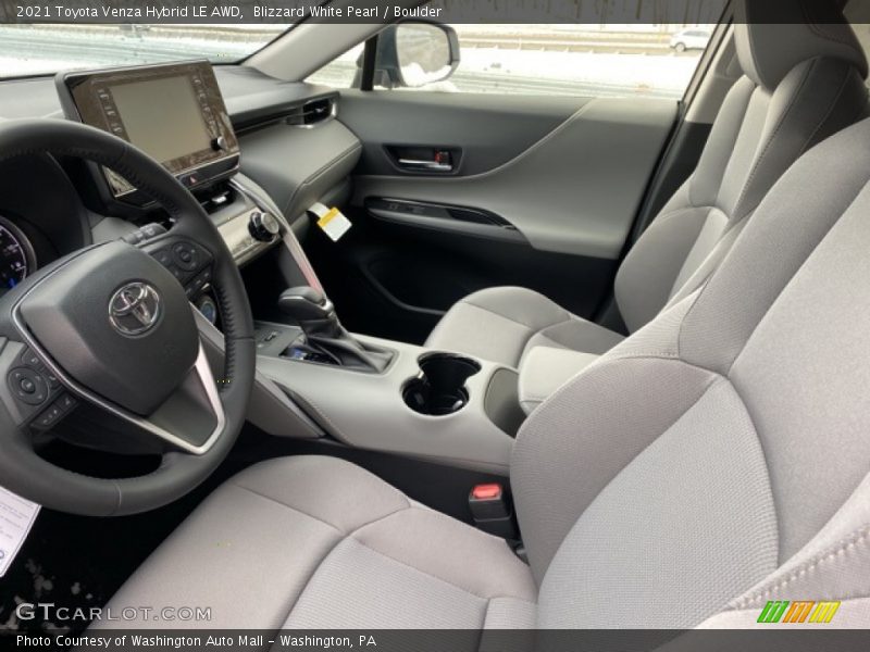 Blizzard White Pearl / Boulder 2021 Toyota Venza Hybrid LE AWD