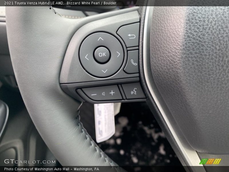 Blizzard White Pearl / Boulder 2021 Toyota Venza Hybrid LE AWD