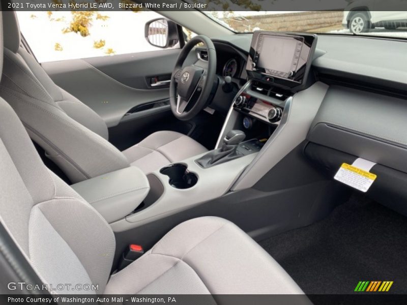 Blizzard White Pearl / Boulder 2021 Toyota Venza Hybrid LE AWD