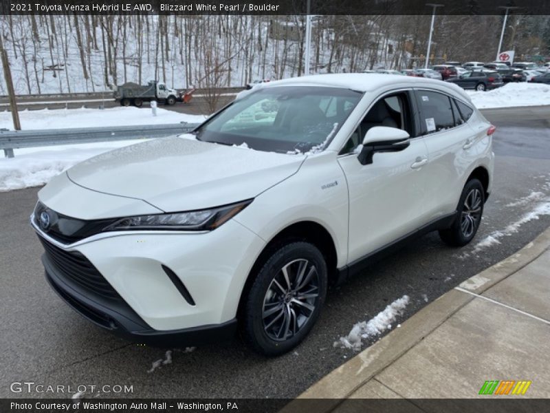 Blizzard White Pearl / Boulder 2021 Toyota Venza Hybrid LE AWD