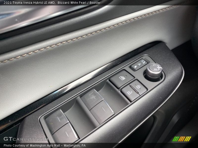Blizzard White Pearl / Boulder 2021 Toyota Venza Hybrid LE AWD