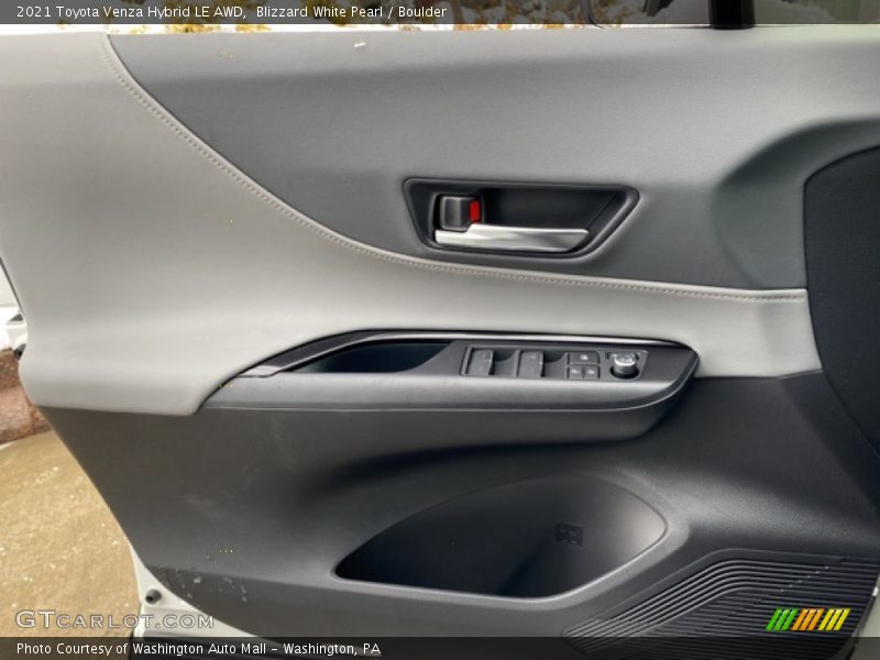 Blizzard White Pearl / Boulder 2021 Toyota Venza Hybrid LE AWD