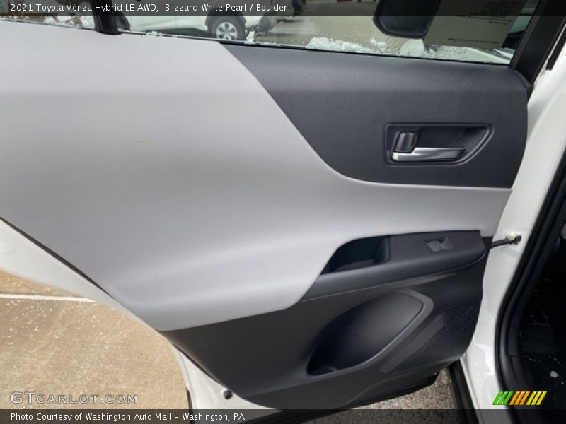 Blizzard White Pearl / Boulder 2021 Toyota Venza Hybrid LE AWD