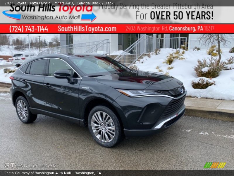 Celestial Black / Black 2021 Toyota Venza Hybrid Limited AWD
