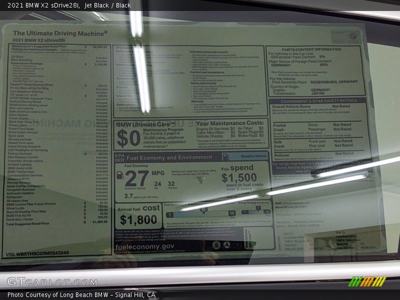 Jet Black / Black 2021 BMW X2 sDrive28i