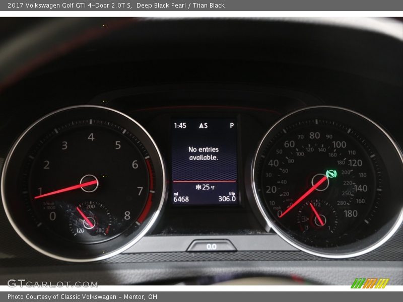 Deep Black Pearl / Titan Black 2017 Volkswagen Golf GTI 4-Door 2.0T S
