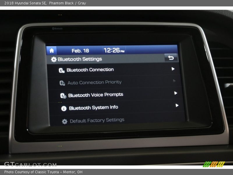 Phantom Black / Gray 2018 Hyundai Sonata SE