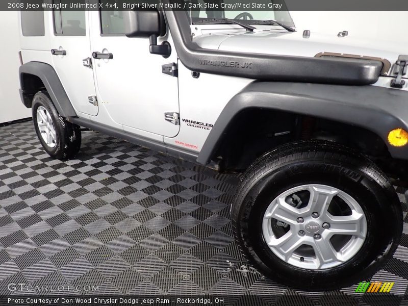Bright Silver Metallic / Dark Slate Gray/Med Slate Gray 2008 Jeep Wrangler Unlimited X 4x4