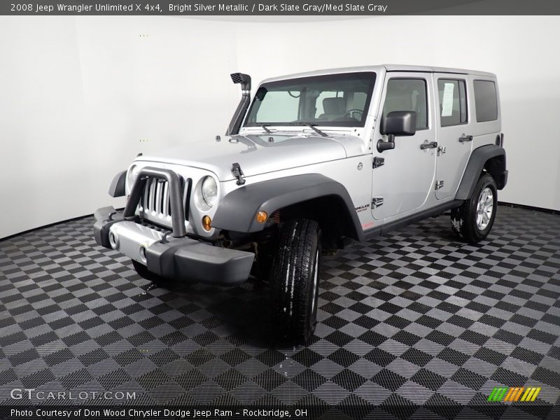 Bright Silver Metallic / Dark Slate Gray/Med Slate Gray 2008 Jeep Wrangler Unlimited X 4x4