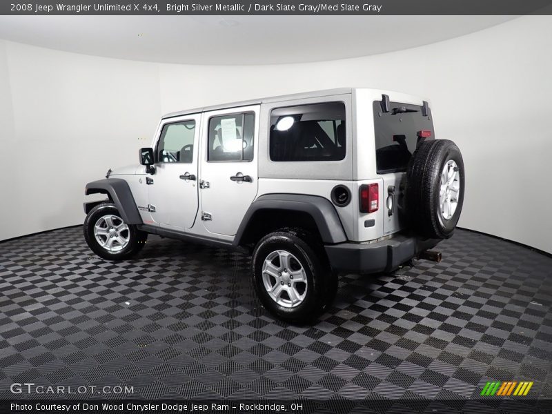 Bright Silver Metallic / Dark Slate Gray/Med Slate Gray 2008 Jeep Wrangler Unlimited X 4x4