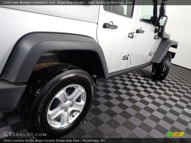 Bright Silver Metallic / Dark Slate Gray/Med Slate Gray 2008 Jeep Wrangler Unlimited X 4x4