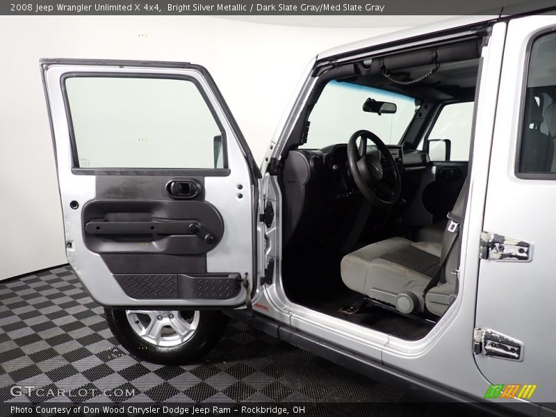 Bright Silver Metallic / Dark Slate Gray/Med Slate Gray 2008 Jeep Wrangler Unlimited X 4x4