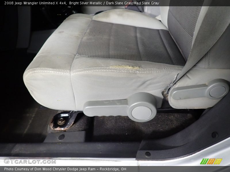 Bright Silver Metallic / Dark Slate Gray/Med Slate Gray 2008 Jeep Wrangler Unlimited X 4x4