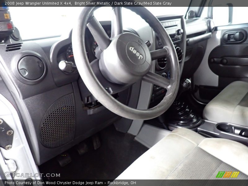 Bright Silver Metallic / Dark Slate Gray/Med Slate Gray 2008 Jeep Wrangler Unlimited X 4x4