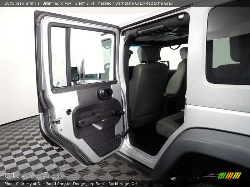 Bright Silver Metallic / Dark Slate Gray/Med Slate Gray 2008 Jeep Wrangler Unlimited X 4x4