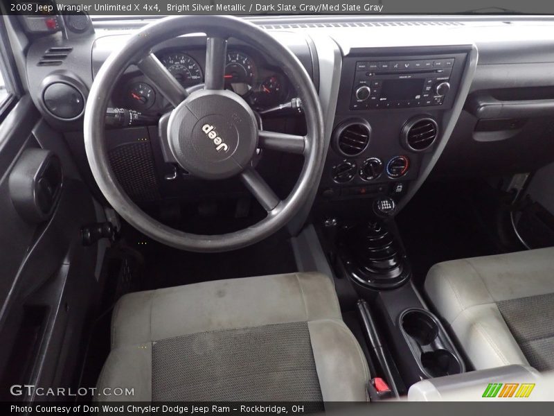 Bright Silver Metallic / Dark Slate Gray/Med Slate Gray 2008 Jeep Wrangler Unlimited X 4x4