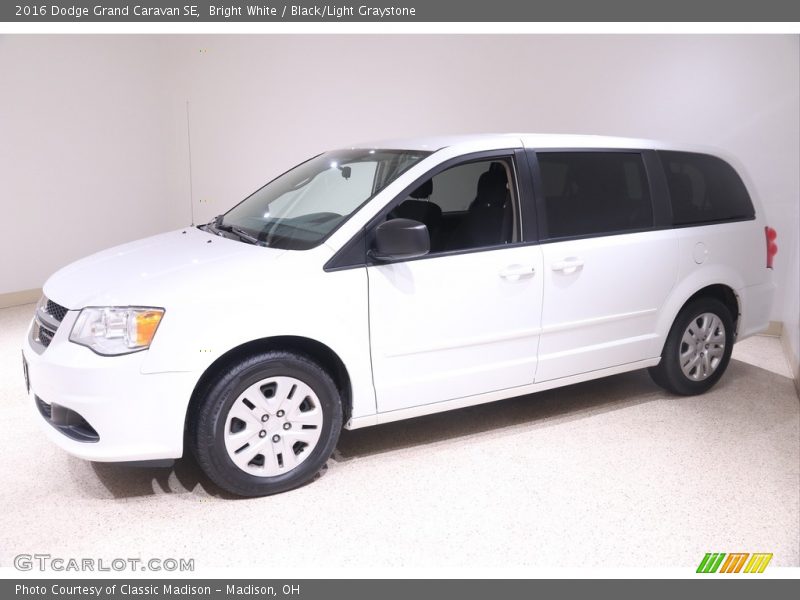 Bright White / Black/Light Graystone 2016 Dodge Grand Caravan SE