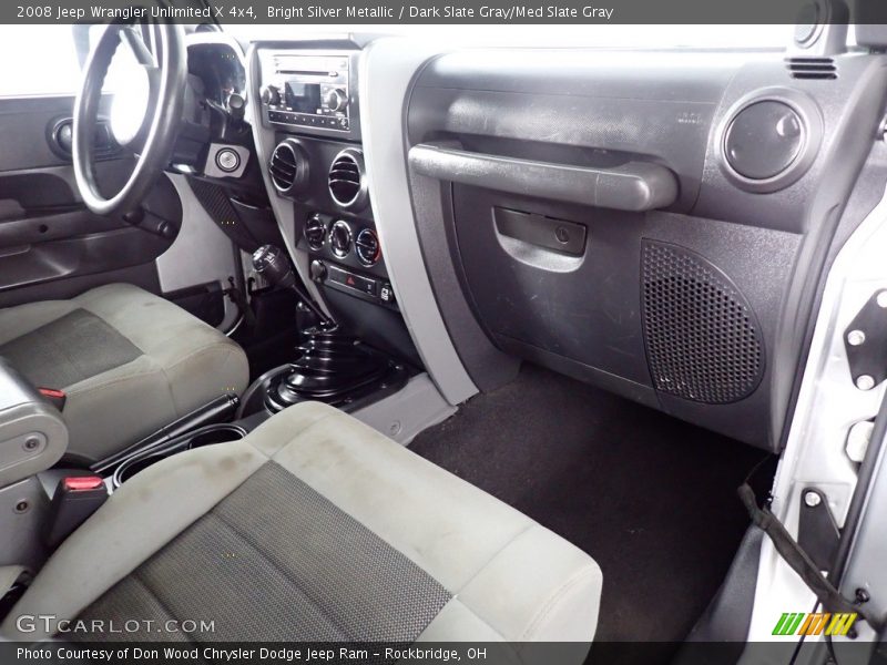 Bright Silver Metallic / Dark Slate Gray/Med Slate Gray 2008 Jeep Wrangler Unlimited X 4x4