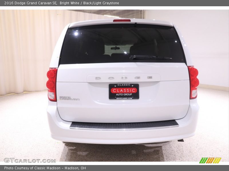 Bright White / Black/Light Graystone 2016 Dodge Grand Caravan SE