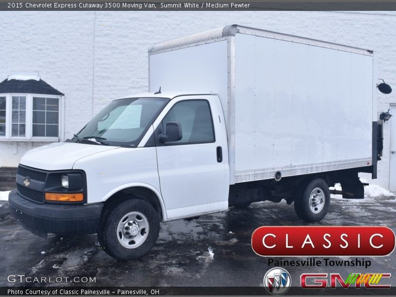 Summit White / Medium Pewter 2015 Chevrolet Express Cutaway 3500 Moving Van