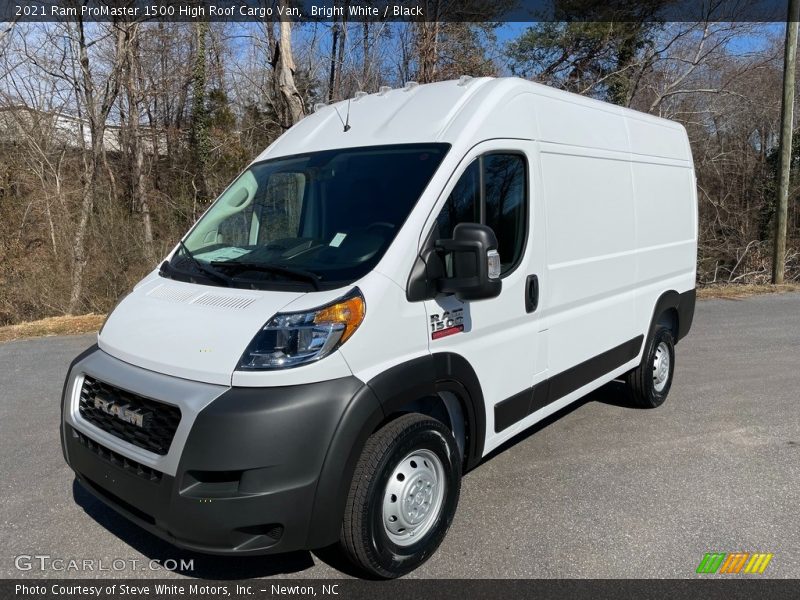 Bright White / Black 2021 Ram ProMaster 1500 High Roof Cargo Van