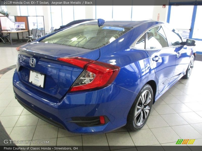 Aegean Blue Metallic / Black 2018 Honda Civic EX-T Sedan