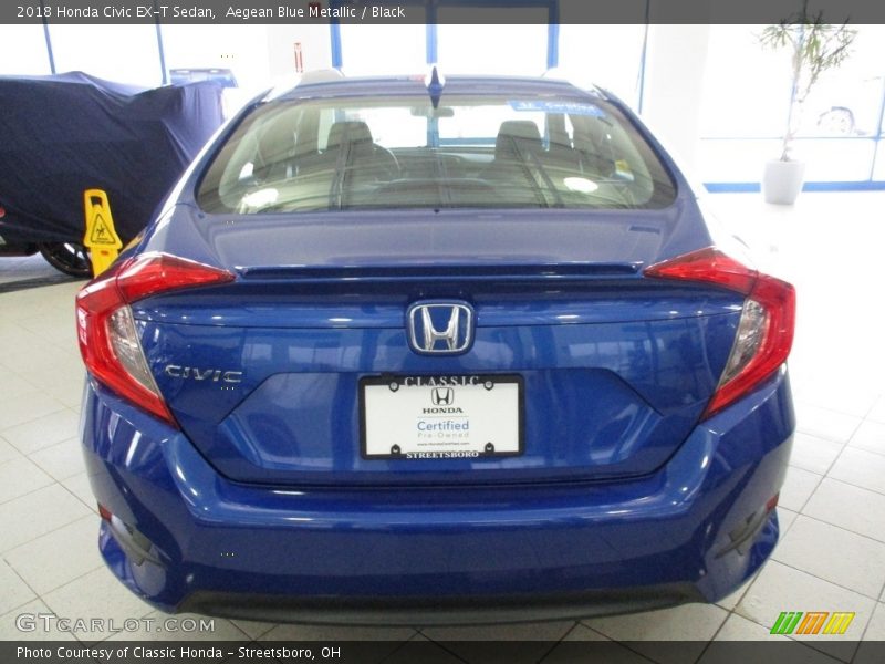 Aegean Blue Metallic / Black 2018 Honda Civic EX-T Sedan