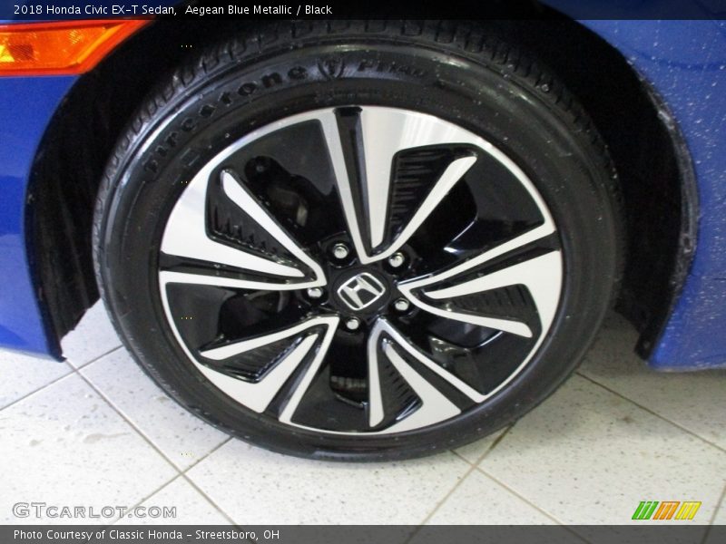 Aegean Blue Metallic / Black 2018 Honda Civic EX-T Sedan