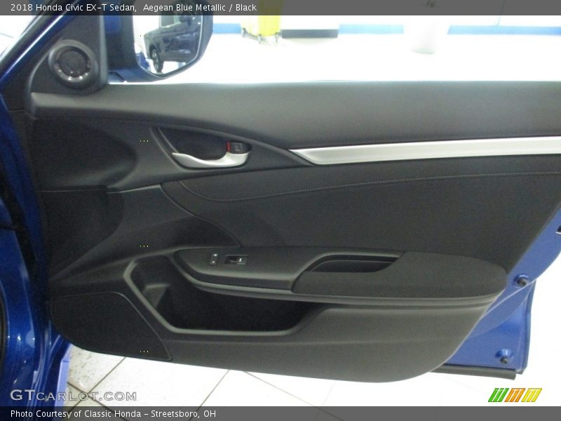 Aegean Blue Metallic / Black 2018 Honda Civic EX-T Sedan
