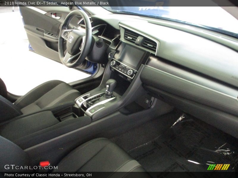 Aegean Blue Metallic / Black 2018 Honda Civic EX-T Sedan