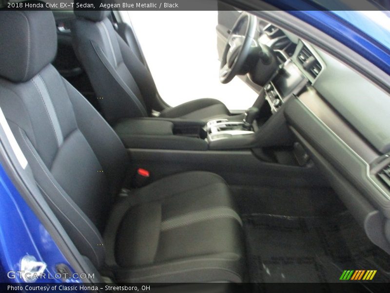 Aegean Blue Metallic / Black 2018 Honda Civic EX-T Sedan