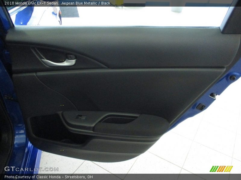 Aegean Blue Metallic / Black 2018 Honda Civic EX-T Sedan