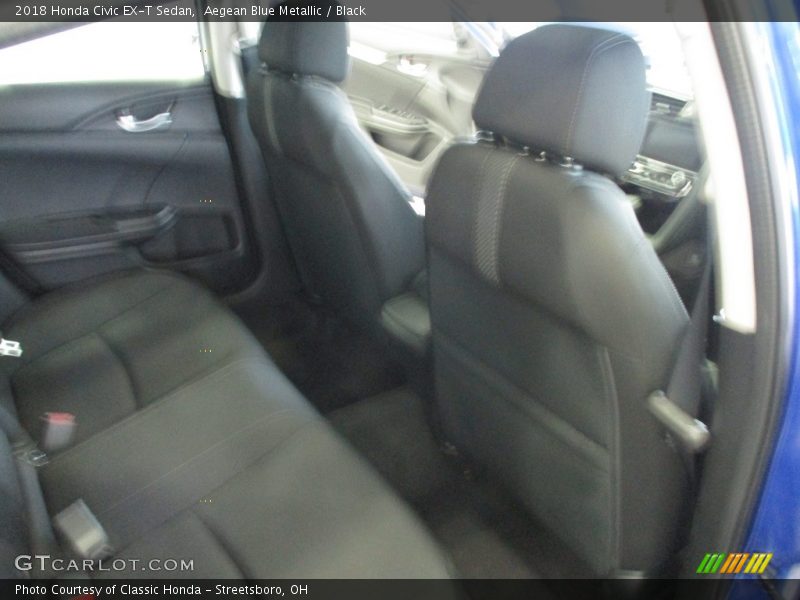 Aegean Blue Metallic / Black 2018 Honda Civic EX-T Sedan