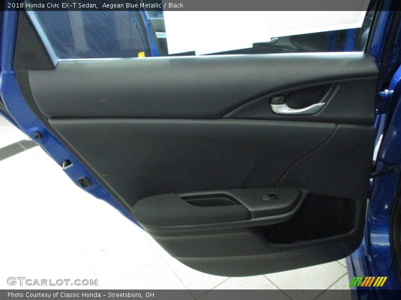 Aegean Blue Metallic / Black 2018 Honda Civic EX-T Sedan