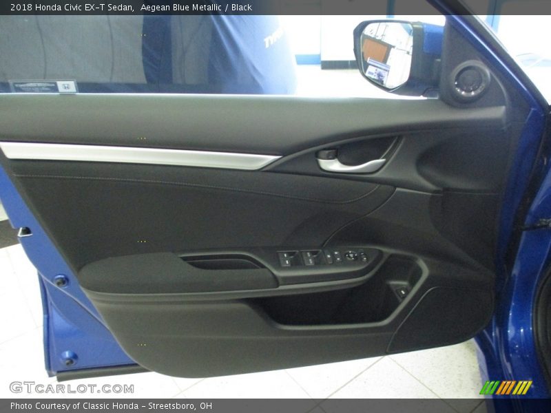 Aegean Blue Metallic / Black 2018 Honda Civic EX-T Sedan